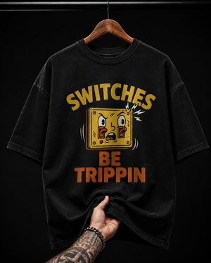 Switches Be Trippin Retro Cartoon graphic T-shirt