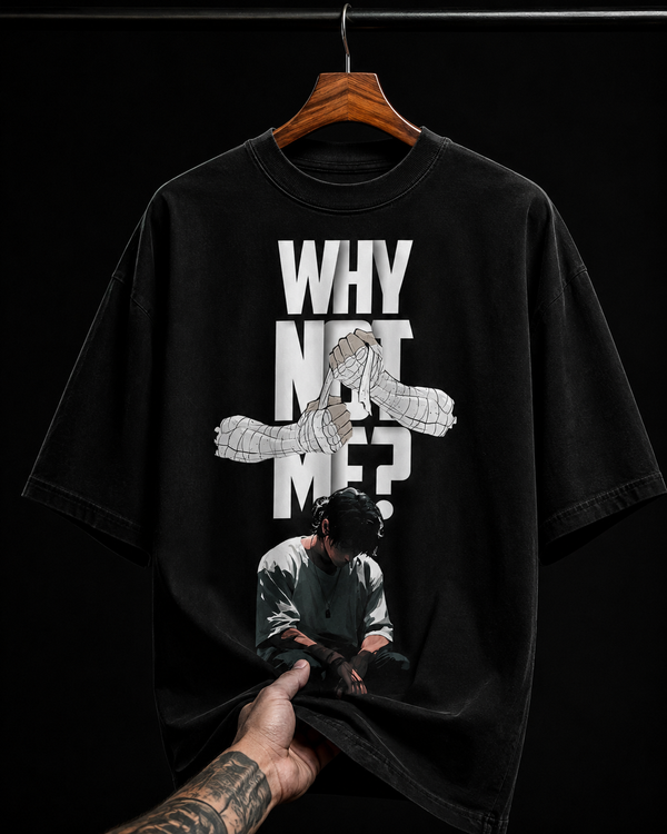 Why Not Me? Emotional Graphic T-Shirt | Depressive Aesthetic Grunge Oversized Tee