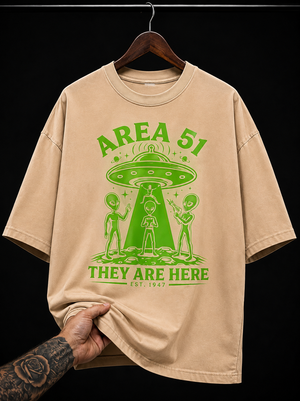 Area 51 Alien UFO graphic T-shirt