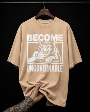 Become Ungovernable Cat graphic T-shirt