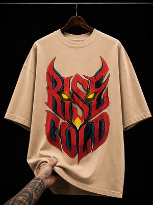 Rise Cold Spiked Typography graphic T-shirt