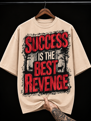 Success Is The Best Revenge Wolf graphic T-shirt
