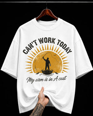 Can't Work Today Fishing graphic T-shirt