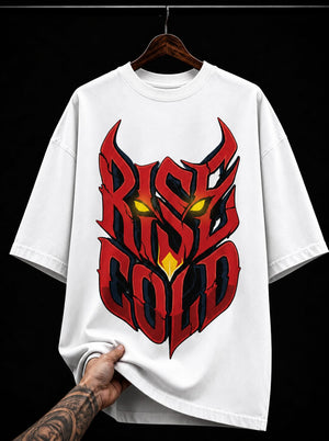 Rise Cold Spiked Typography graphic T-shirt
