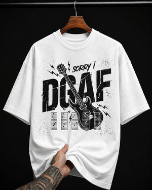 Sorry I DGAF Guitar graphic T-shirt