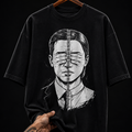 Surreal Anatomy Spine Portrait Graphic T-Shirt | Dark Alternative Oversized Tee