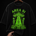 Area 51 Alien UFO graphic T-shirt