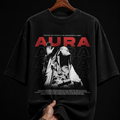 Aura Hooded Figure Graphic T-Shirt | Dark Streetwear Oversized Tee