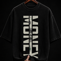 Vertical Money Typography Graphic T-Shirt | Minimalist Streetwear Oversized Tee