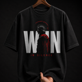 Win In Silence Spartan Warrior Graphic T-Shirt | Motivational Streetwear Oversized Tee
