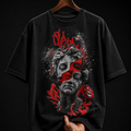 Fractured Classical Statue Graphic T-Shirt | Grunge Aesthetic Streetwear Oversized Tee
