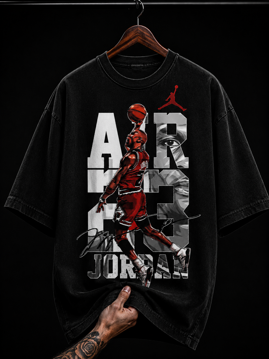 Michael Jordan Air 23 Vintage Graphic T-Shirt | Basketball Streetwear Oversized Tee