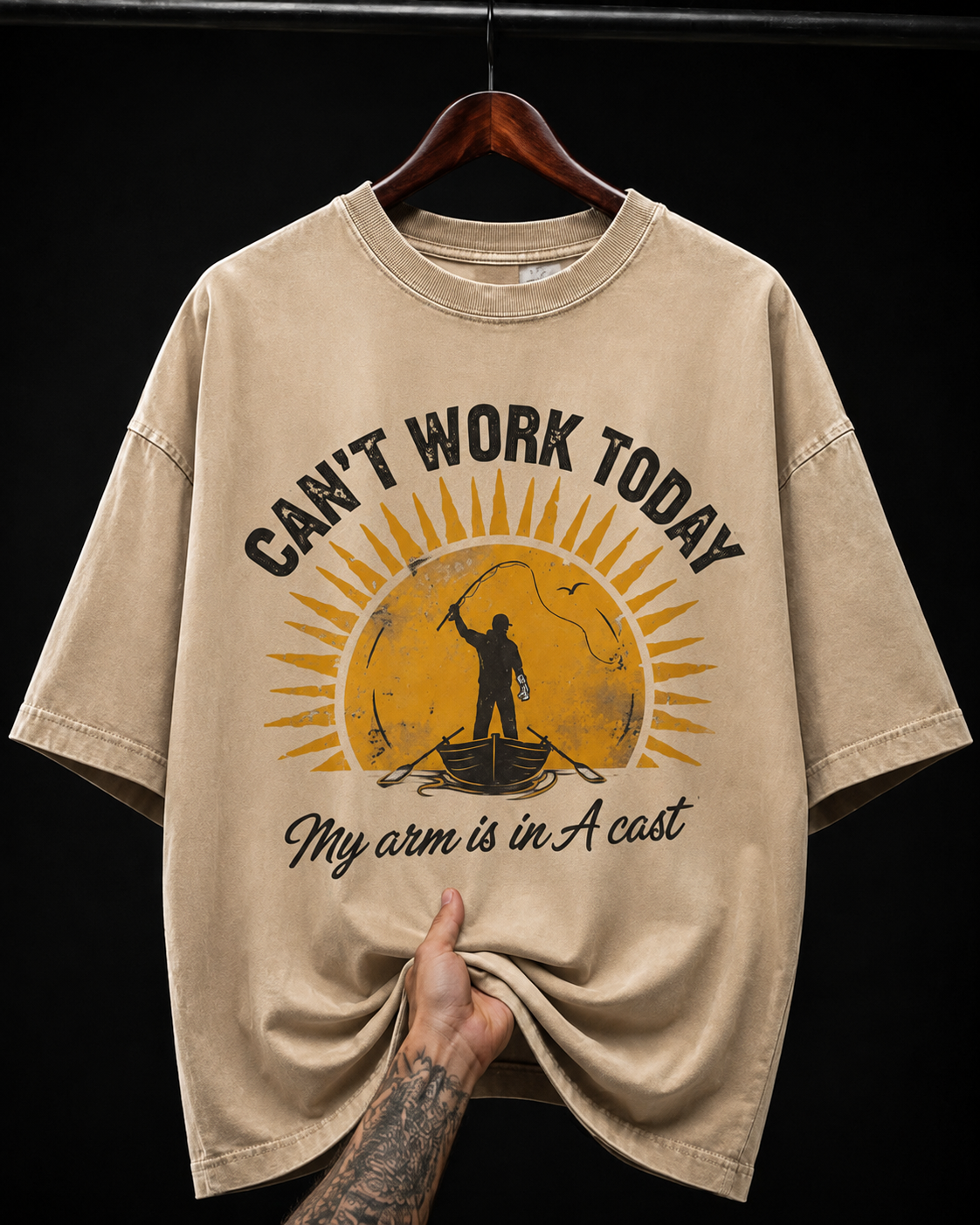 Can't Work Today Fishing graphic T-shirt