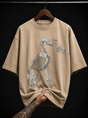 Dog Skeleton Boop graphic T-shirt
