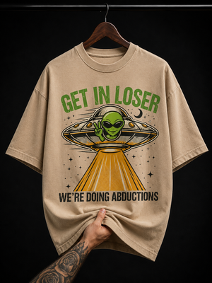 Get In Loser Alien UFO graphic T-shirt