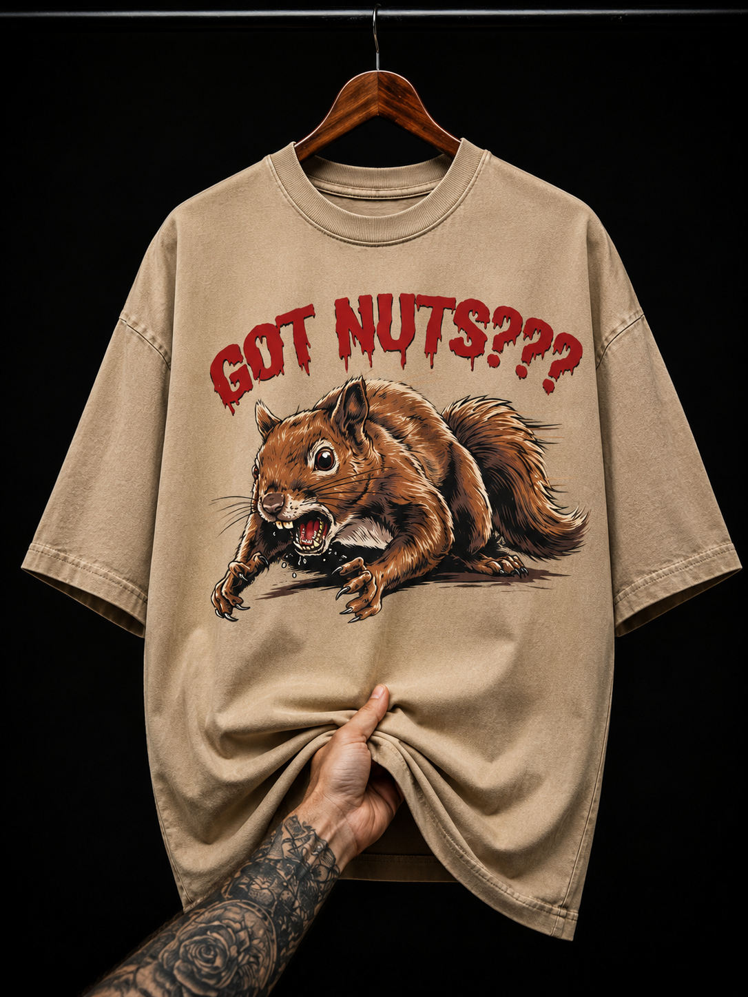 Got Nuts Funny Squirrel graphic T-shirt