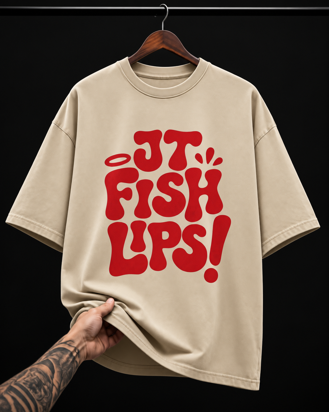 JT Fish Lips Retro graphic T-shirt