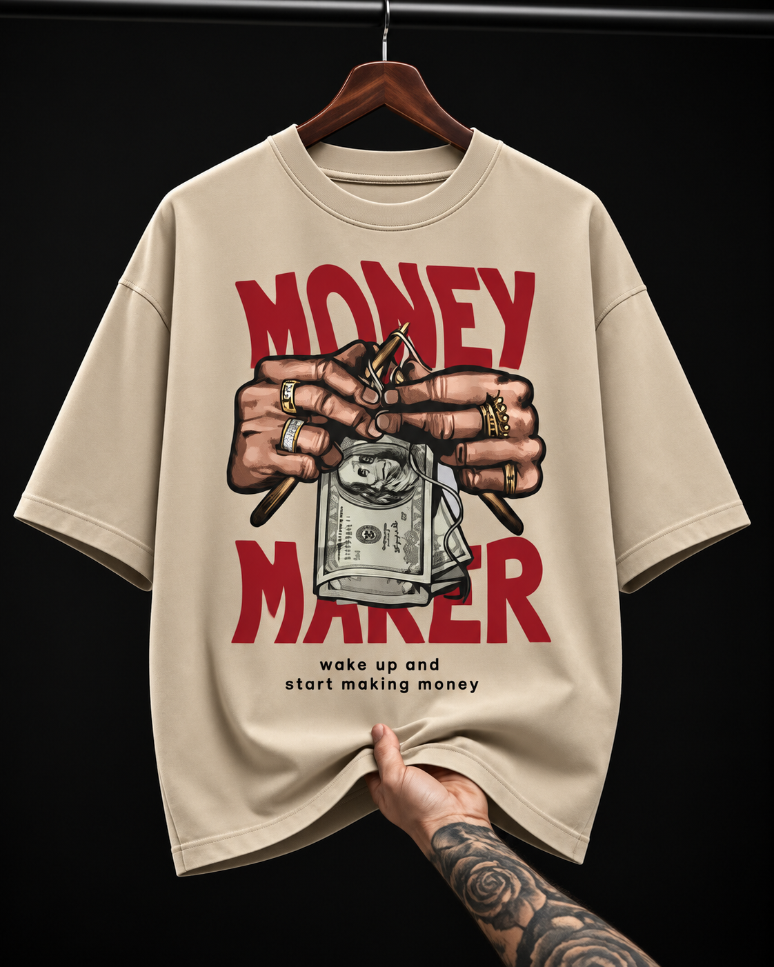 Money Maker Hands graphic T-shirt
