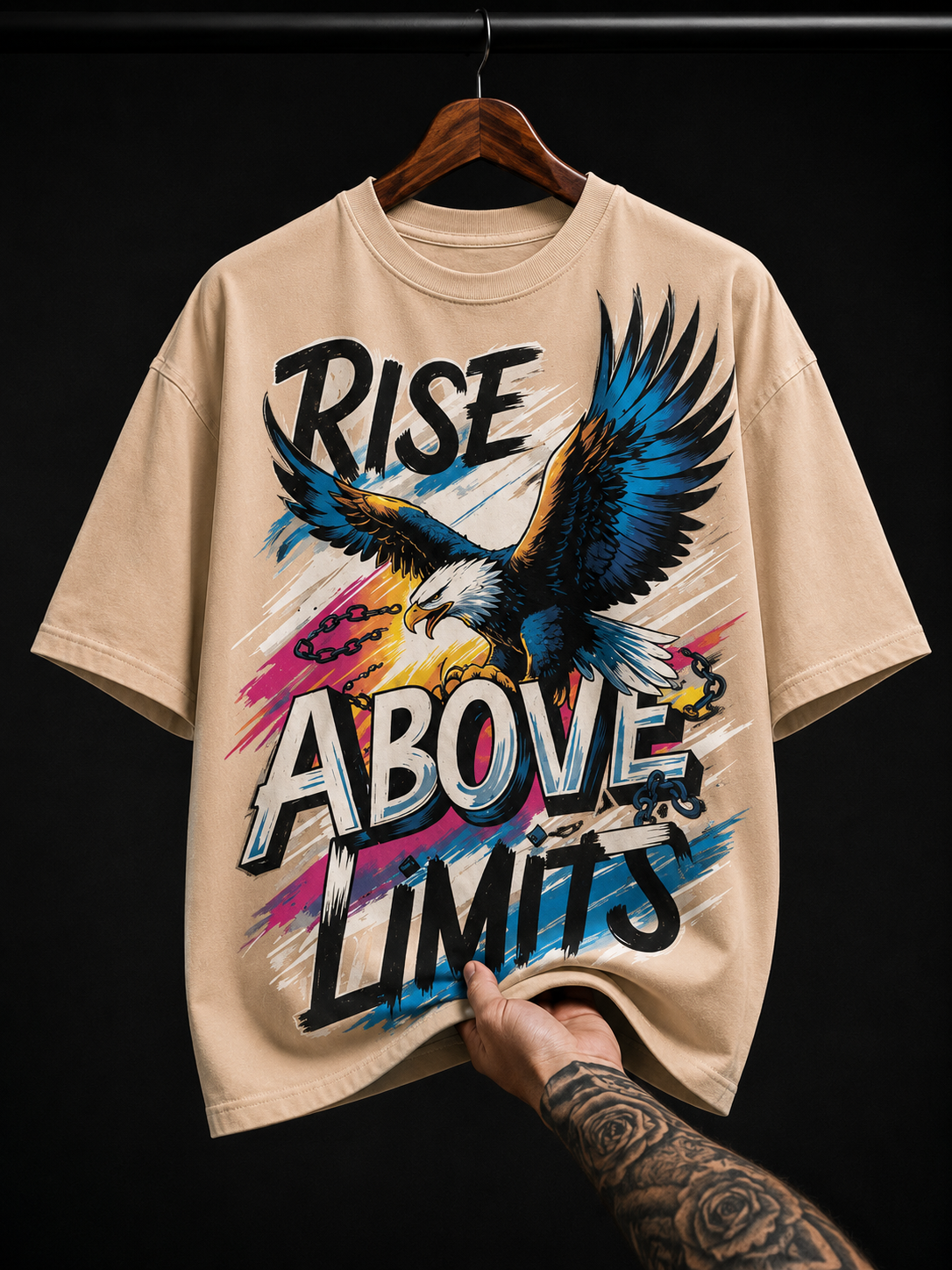 Rise Above Limits Eagle graphic T-shirt