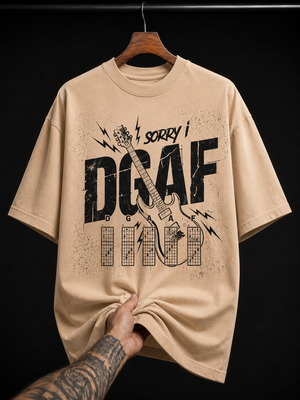 Sorry I DGAF Guitar graphic T-shirt