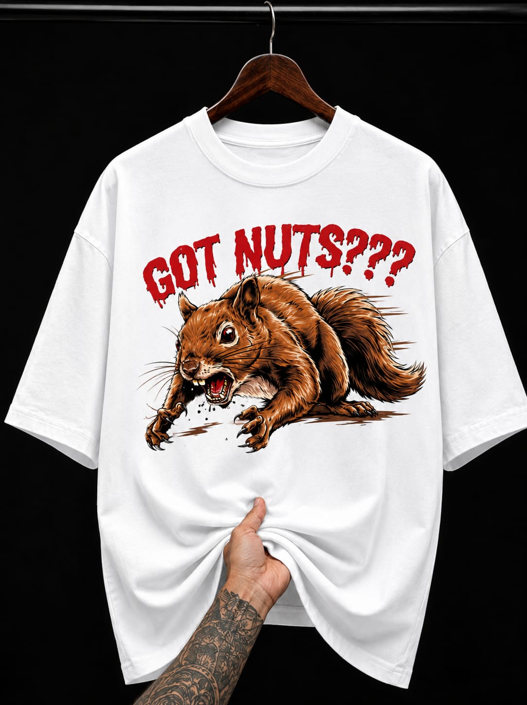 Got Nuts Funny Squirrel graphic T-shirt