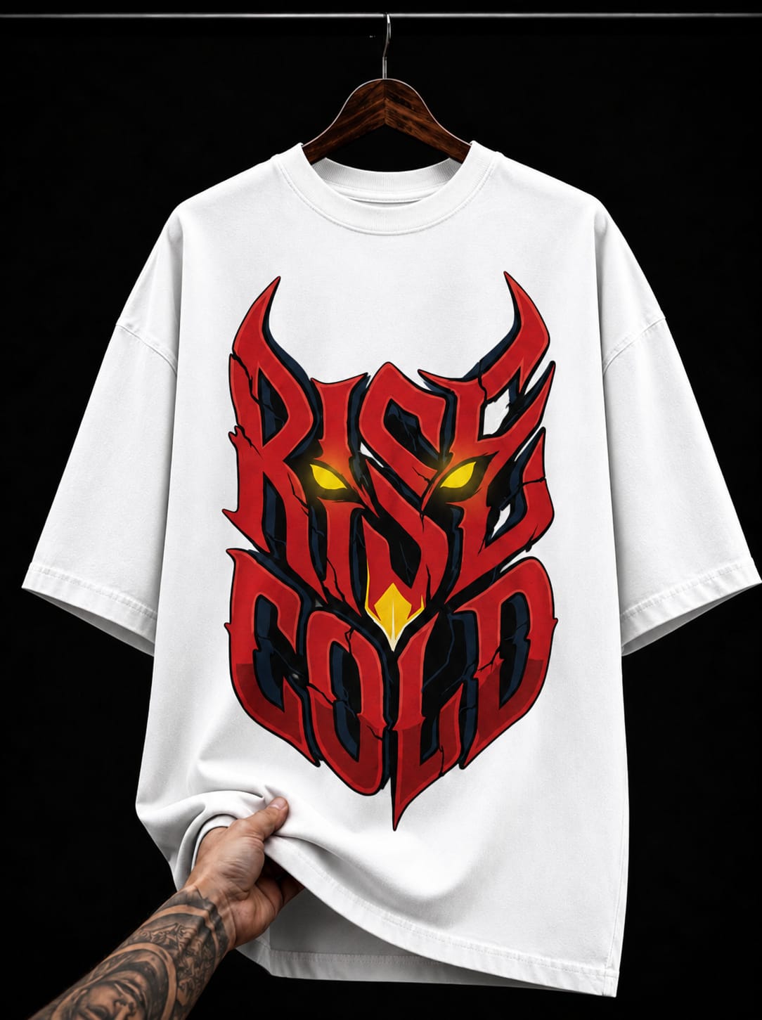 Rise Cold Spiked Typography graphic T-shirt