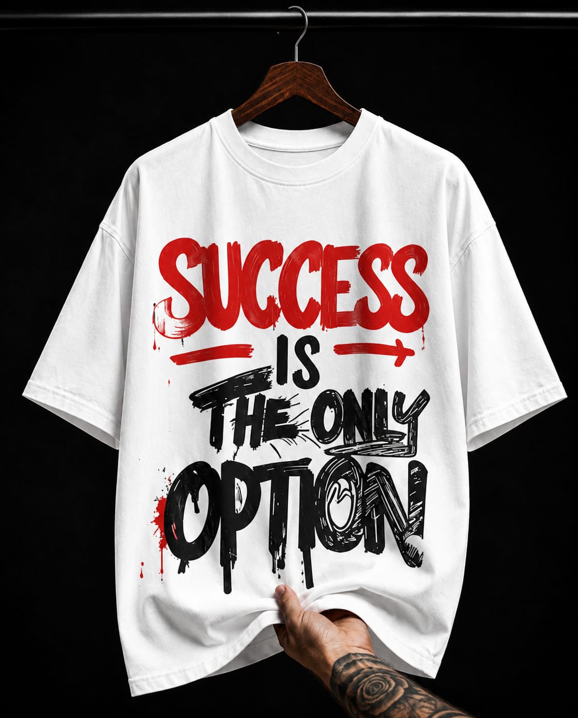 Success Is The Only Option graphic T-shirt