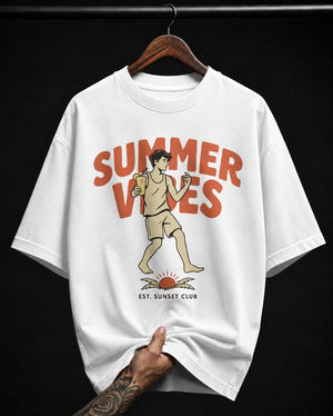 Summer Vibes Sunset Club graphic T-shirt