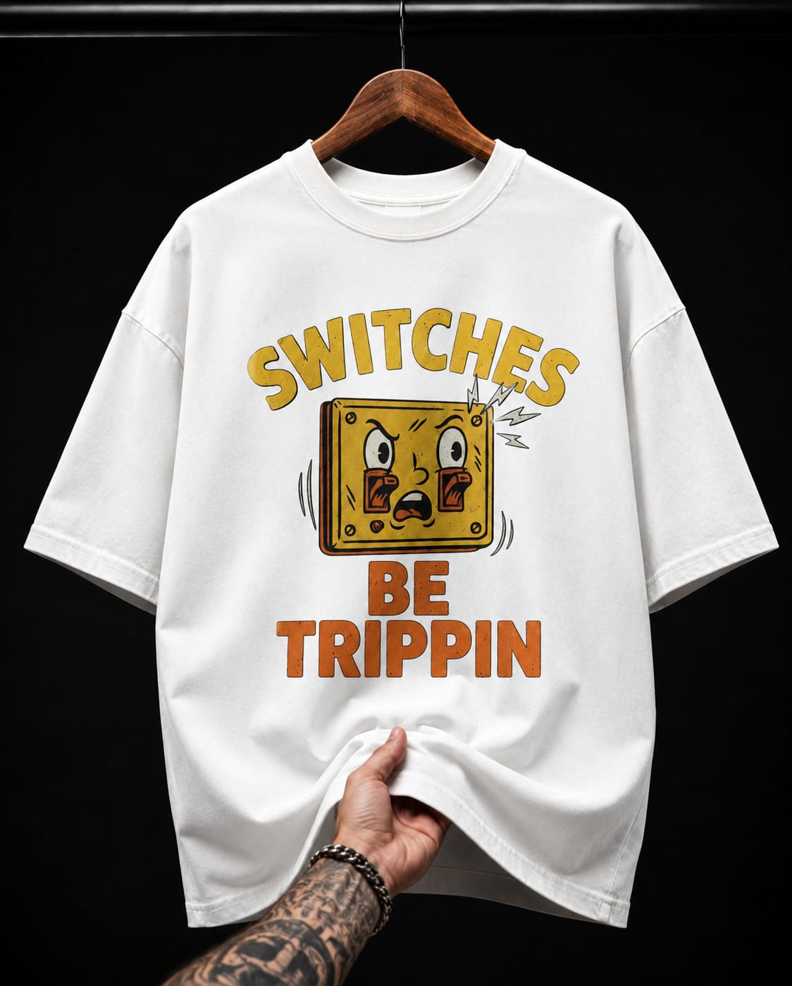 Switches Be Trippin Retro Cartoon graphic T-shirt