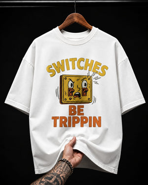 Switches Be Trippin Retro Cartoon graphic T-shirt