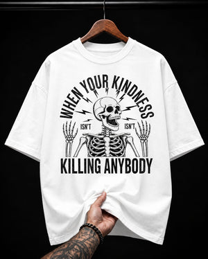 Kindness Skeleton graphic T-shirt