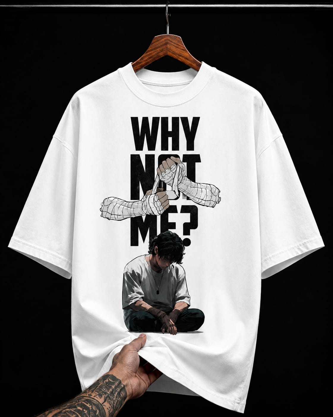 Why Not Me Emotional graphic T-shirt