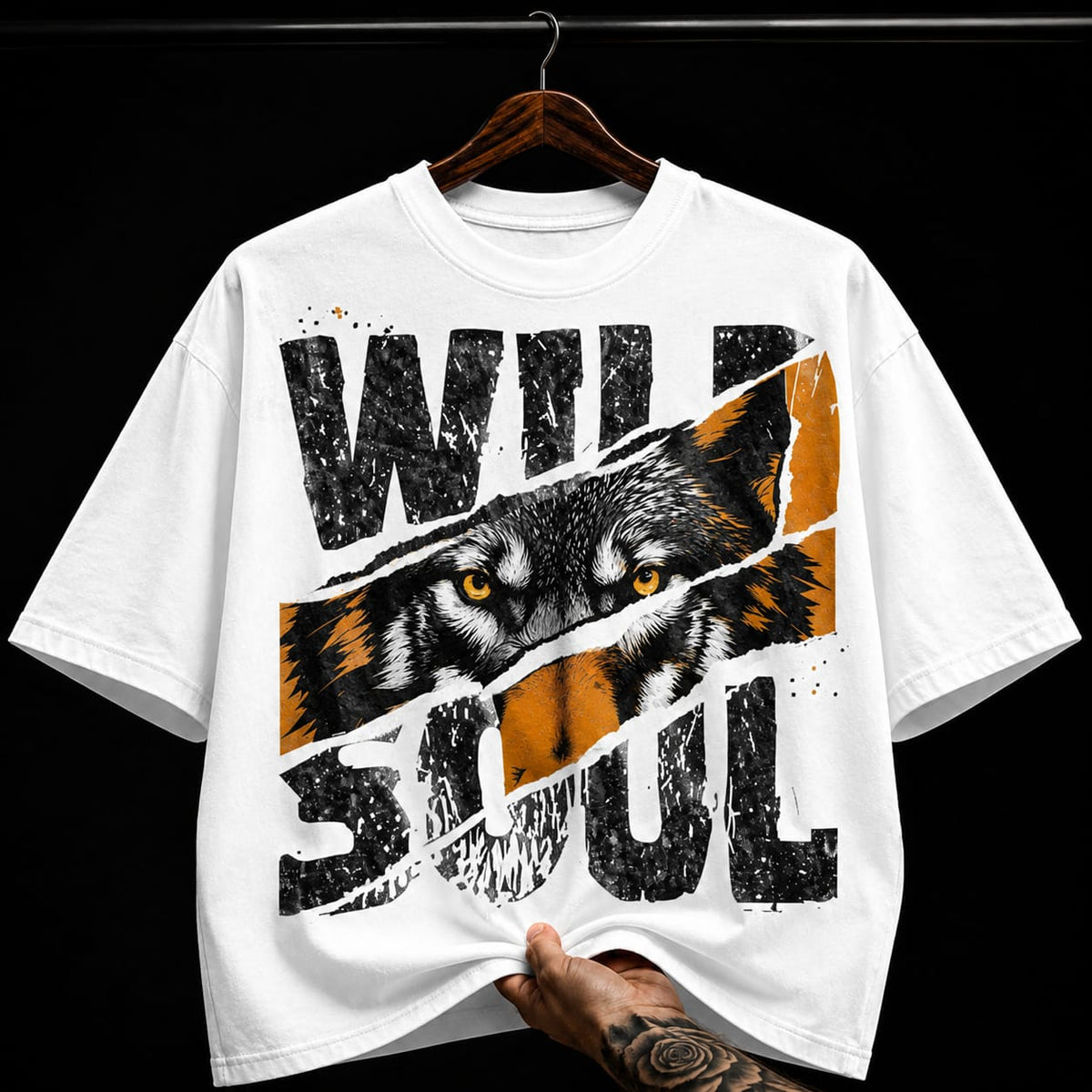 Wild Soul Wolf Tear graphic T-shirt