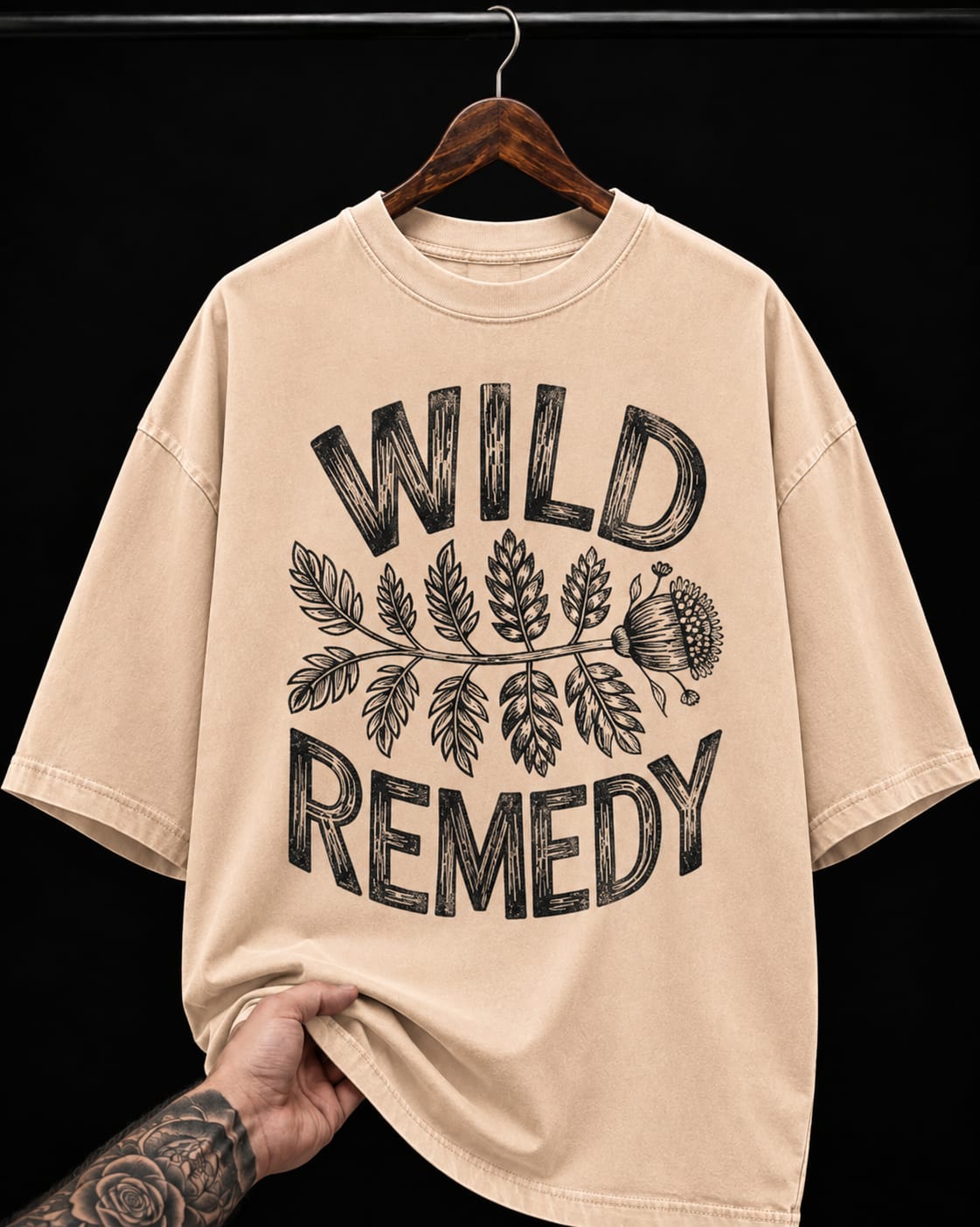 Wild Remedy Botanical Leaf graphic T-shirt
