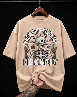 Kindness Skeleton graphic T-shirt