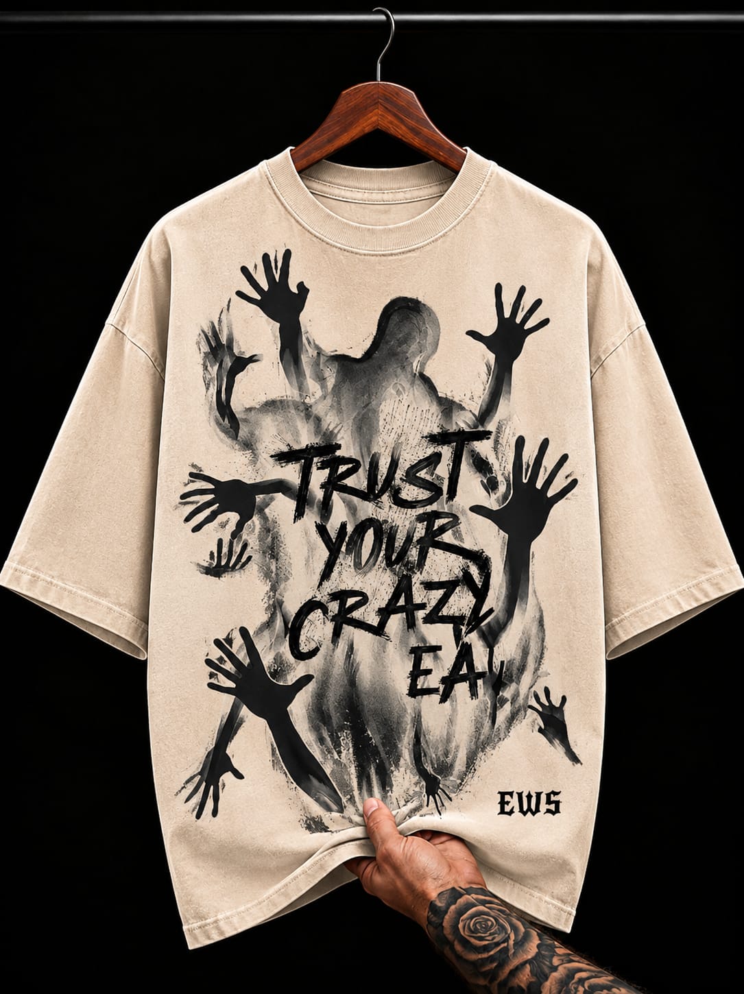 Trust Your Crazy Multi-Hand Ghost graphic T-shirt