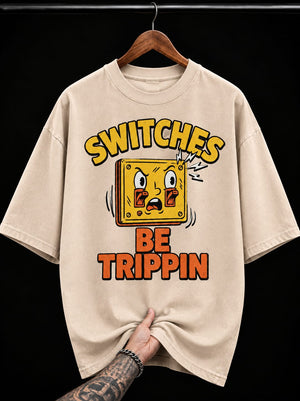 Switches Be Trippin Retro Cartoon graphic T-shirt