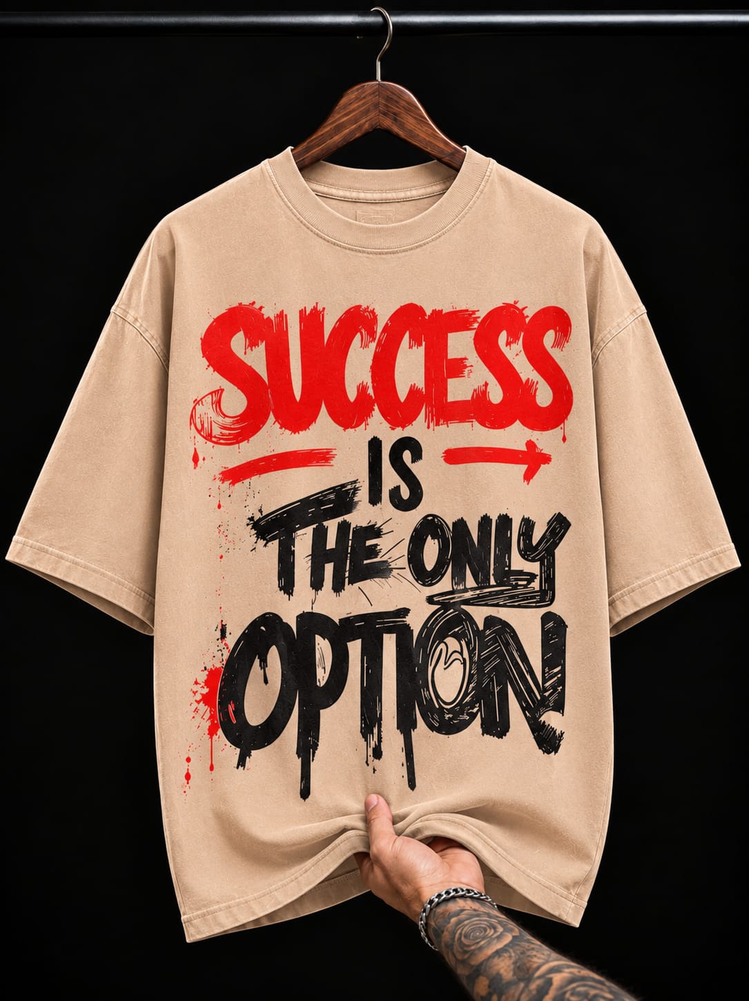 Success Is The Only Option graphic T-shirt